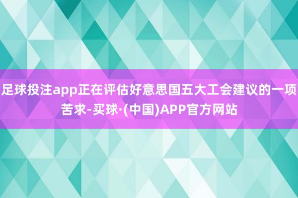 足球投注app正在评估好意思国五大工会建议的一项苦求-买球·(中国)APP官方网站
