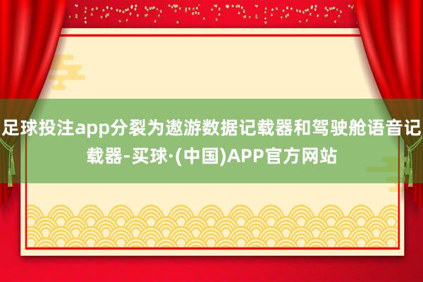 足球投注app分裂为遨游数据记载器和驾驶舱语音记载器-买球·(中国)APP官方网站