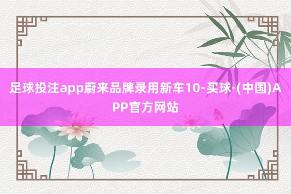 足球投注app蔚来品牌录用新车10-买球·(中国)APP官方网站