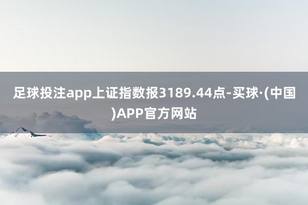 足球投注app上证指数报3189.44点-买球·(中国)APP官方网站