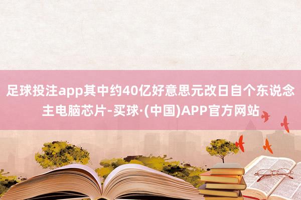足球投注app其中约40亿好意思元改日自个东说念主电脑芯片-买球·(中国)APP官方网站