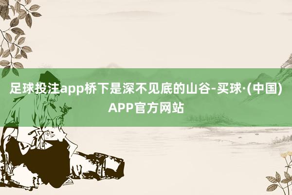 足球投注app桥下是深不见底的山谷-买球·(中国)APP官方网站