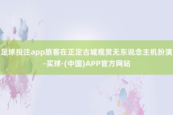 足球投注app旅客在正定古城观赏无东说念主机扮演-买球·(中国)APP官方网站