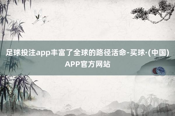 足球投注app丰富了全球的路径活命-买球·(中国)APP官方网站