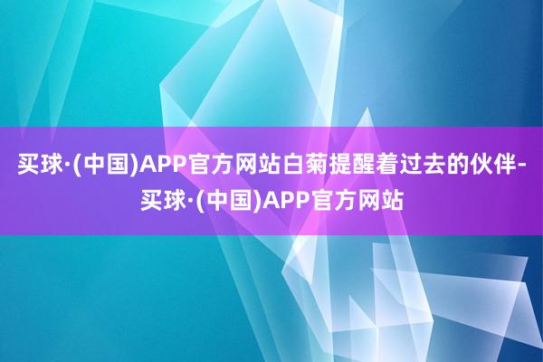 买球·(中国)APP官方网站白菊提醒着过去的伙伴-买球·(中国)APP官方网站