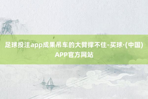 足球投注app成果吊车的大臂撑不住-买球·(中国)APP官方网站