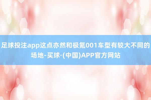 足球投注app这点亦然和极氪001车型有较大不同的场地-买球·(中国)APP官方网站
