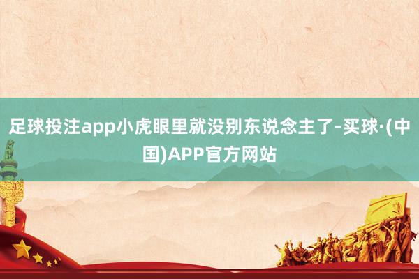 足球投注app小虎眼里就没别东说念主了-买球·(中国)APP官方网站