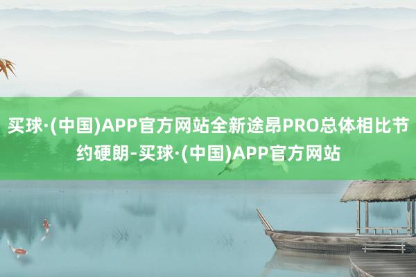 买球·(中国)APP官方网站全新途昂PRO总体相比节约硬朗-买球·(中国)APP官方网站