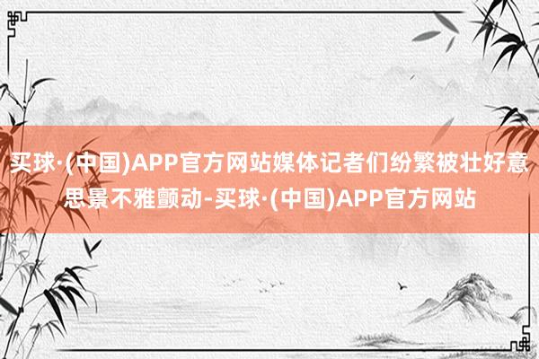买球·(中国)APP官方网站媒体记者们纷繁被壮好意思景不雅颤动-买球·(中国)APP官方网站