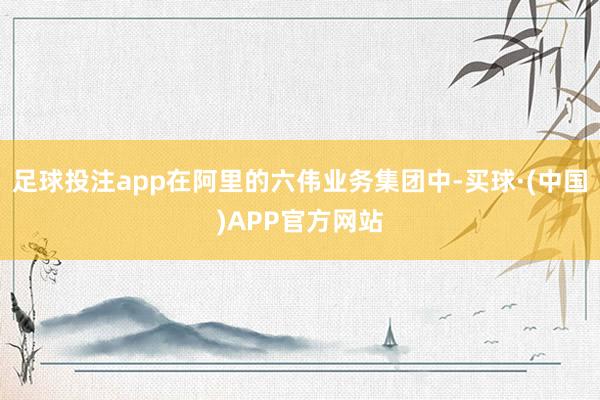 足球投注app在阿里的六伟业务集团中-买球·(中国)APP官方网站