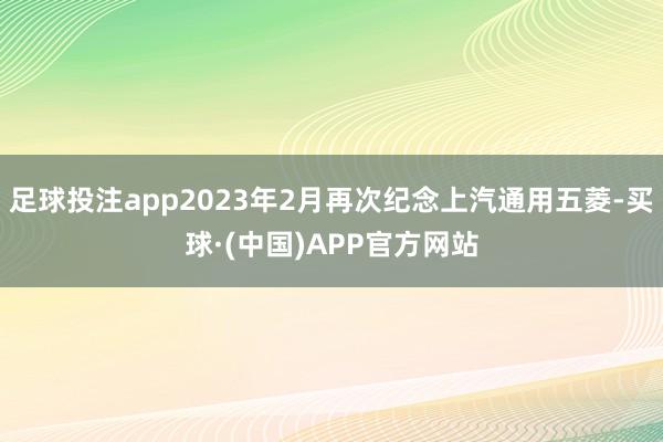 足球投注app2023年2月再次纪念上汽通用五菱-买球·(中国)APP官方网站