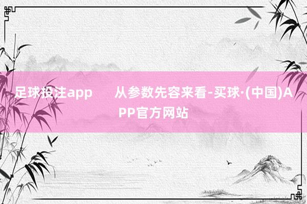 足球投注app      从参数先容来看-买球·(中国)APP官方网站