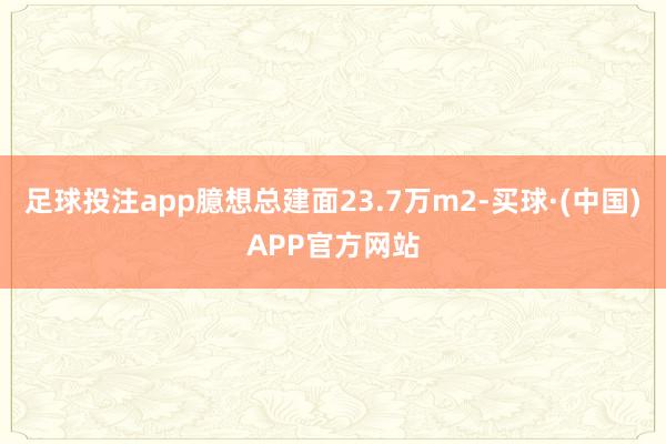足球投注app臆想总建面23.7万m2-买球·(中国)APP官方网站