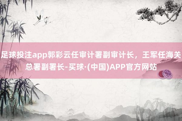 足球投注app郭彩云任审计署副审计长，王军任海关总署副署长-买球·(中国)APP官方网站