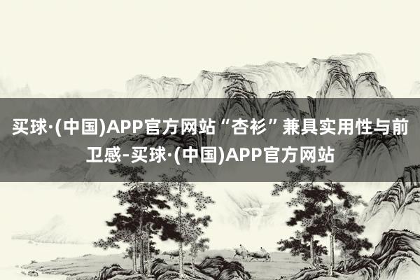 买球·(中国)APP官方网站“杏衫”兼具实用性与前卫感-买球·(中国)APP官方网站