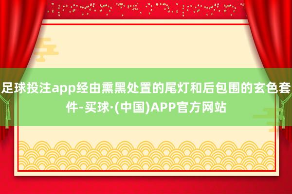 足球投注app经由熏黑处置的尾灯和后包围的玄色套件-买球·(中国)APP官方网站