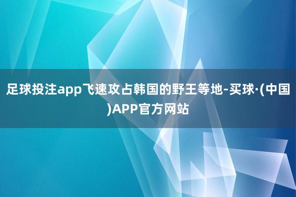 足球投注app飞速攻占韩国的野王等地-买球·(中国)APP官方网站