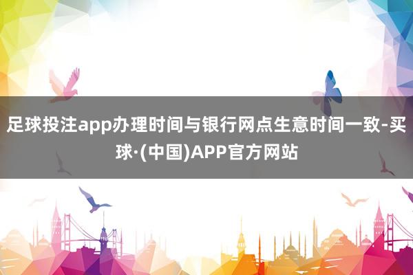 足球投注app办理时间与银行网点生意时间一致-买球·(中国)APP官方网站