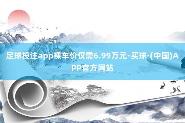 足球投注app裸车价仅需6.99万元-买球·(中国)APP官方网站