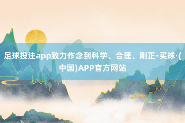 足球投注app致力作念到科学、合理、刚正-买球·(中国)APP官方网站