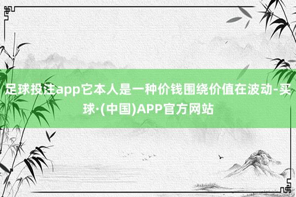 足球投注app它本人是一种价钱围绕价值在波动-买球·(中国)APP官方网站