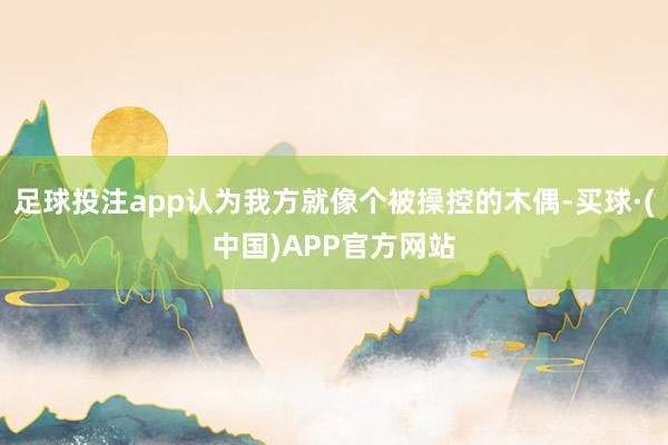 足球投注app认为我方就像个被操控的木偶-买球·(中国)APP官方网站