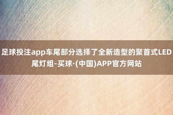 足球投注app车尾部分选择了全新造型的聚首式LED尾灯组-买球·(中国)APP官方网站