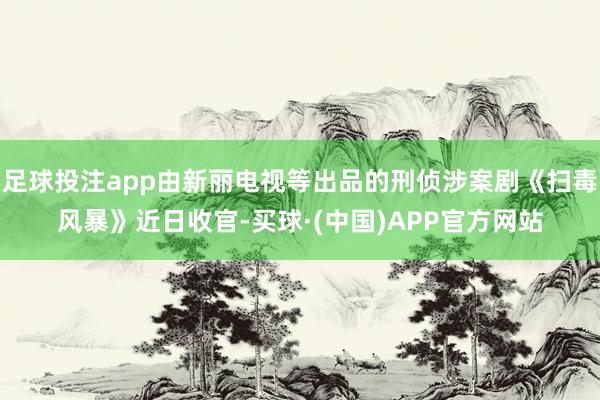 足球投注app由新丽电视等出品的刑侦涉案剧《扫毒风暴》近日收官-买球·(中国)APP官方网站