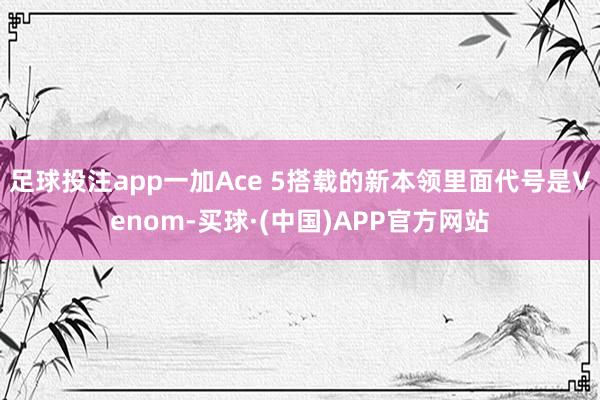 足球投注app一加Ace 5搭载的新本领里面代号是Venom-买球·(中国)APP官方网站