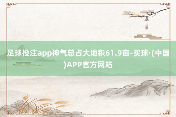 足球投注app神气总占大地积61.9亩-买球·(中国)APP官方网站