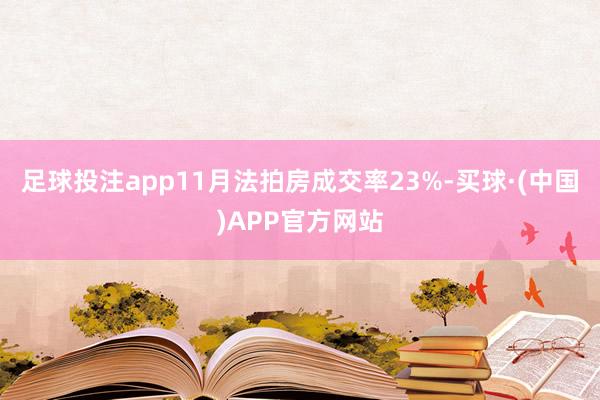 足球投注app11月法拍房成交率23%-买球·(中国)APP官方网站